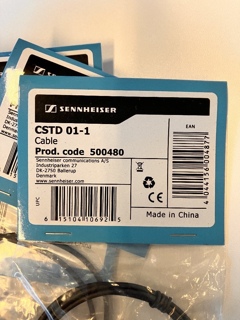 6 x Sennheiser CSTD 01-1 Kabel - Nieuw in verpakking, Ophalen of Verzenden, Nieuw