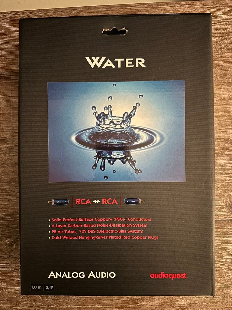 Audioquest Water RCA Interlink – 1.0 Meter, Ophalen, Zo goed als nieuw, Minder dan 2 meter, Interlink-kabel