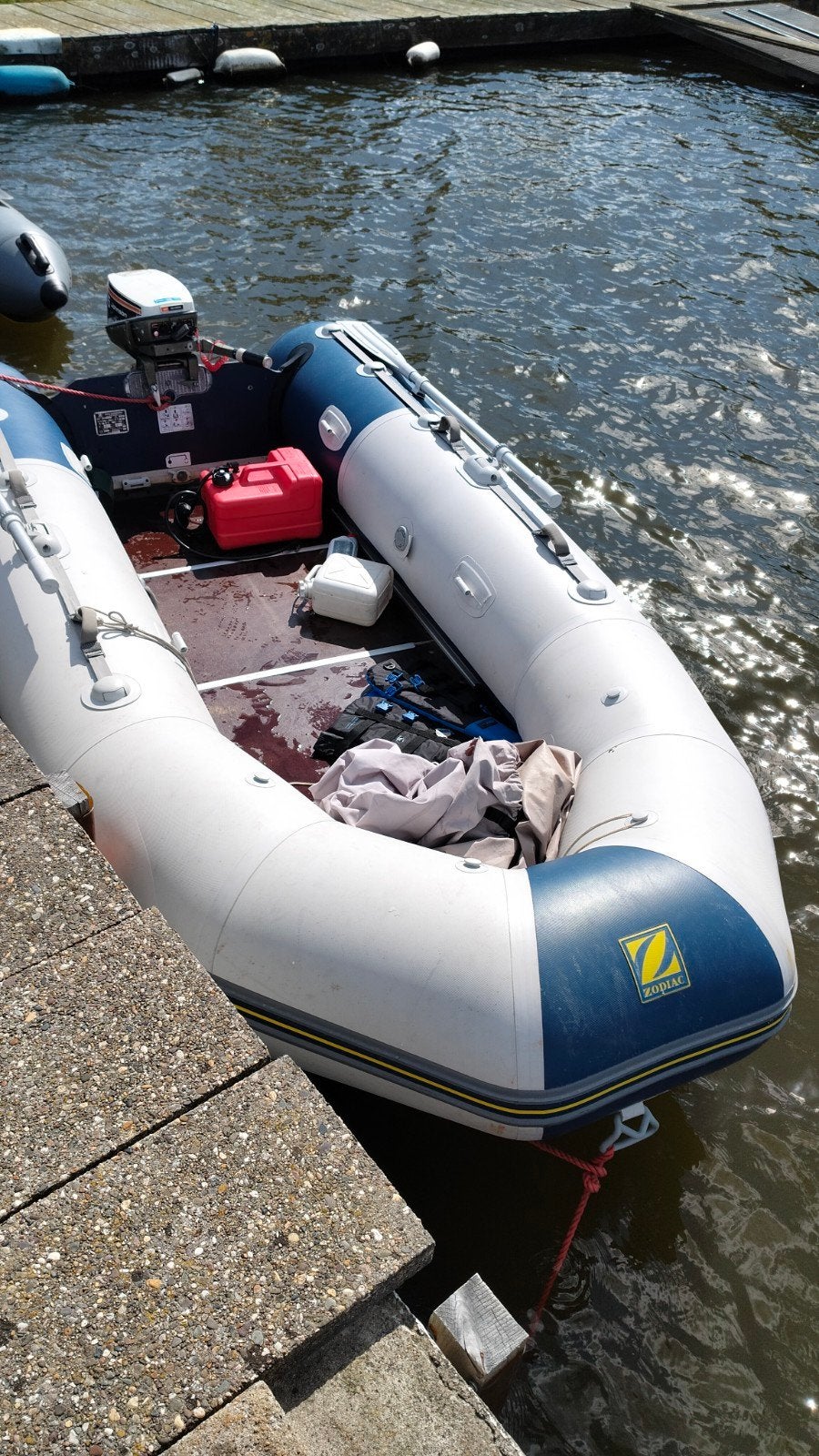 Zodiac rubberboot 3.40m met 15pk Johnson, Watersport en Boten, Ophalen of Verzenden
