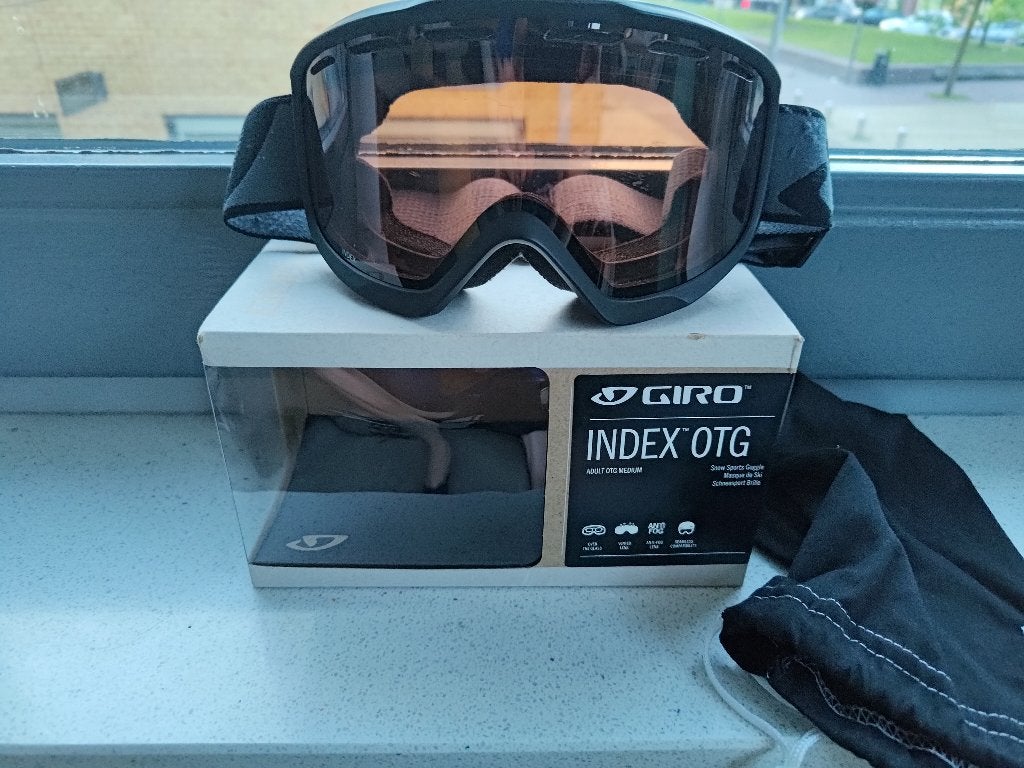 Giro Index OTG skibril – oranje/bruin – maat Medium, Ophalen, Zo goed als nieuw, Overige typen