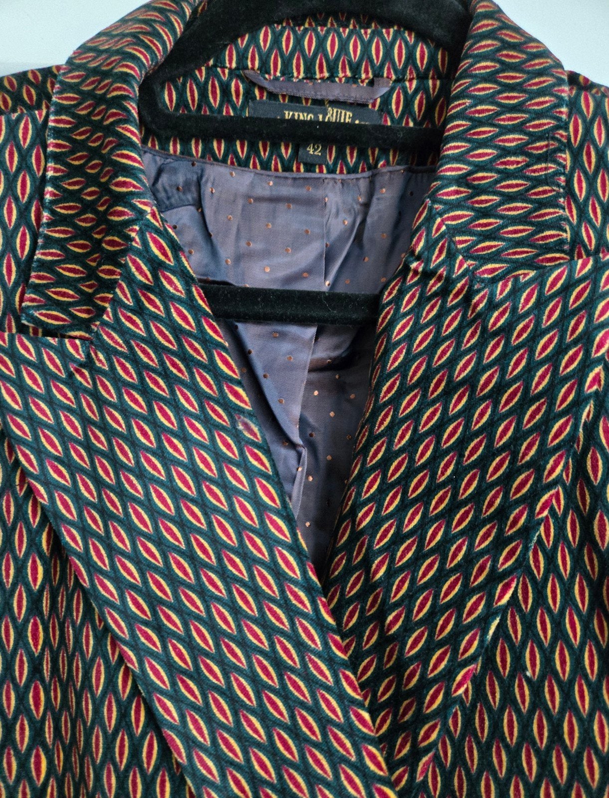 King Louie Velours Blazer Maat 42 - Nieuw, Bruin, Maat 42/44 (L), Exota bv, Nieuw