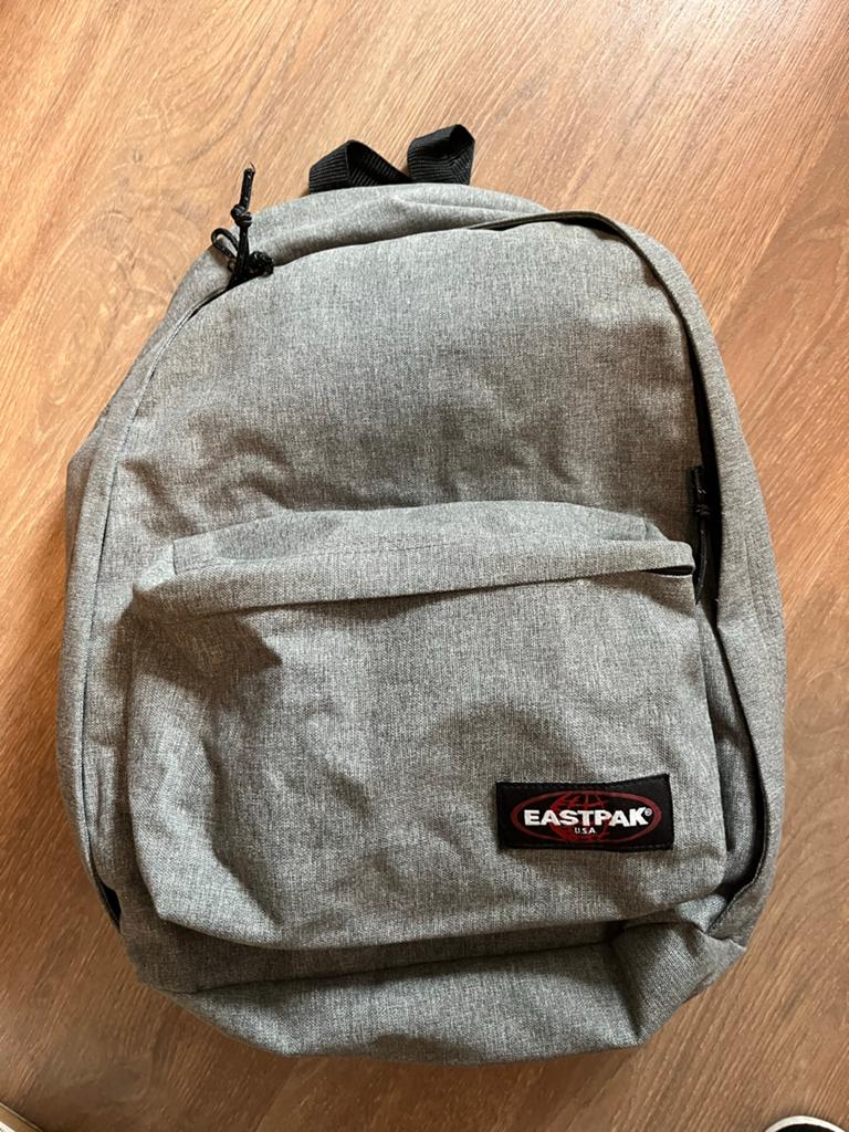 Eastpak Padded Pak'r rugzak met laptopvak - Grijs, Ophalen of Verzenden, Gebruikt, 25 tot 40 cm, Eastpak