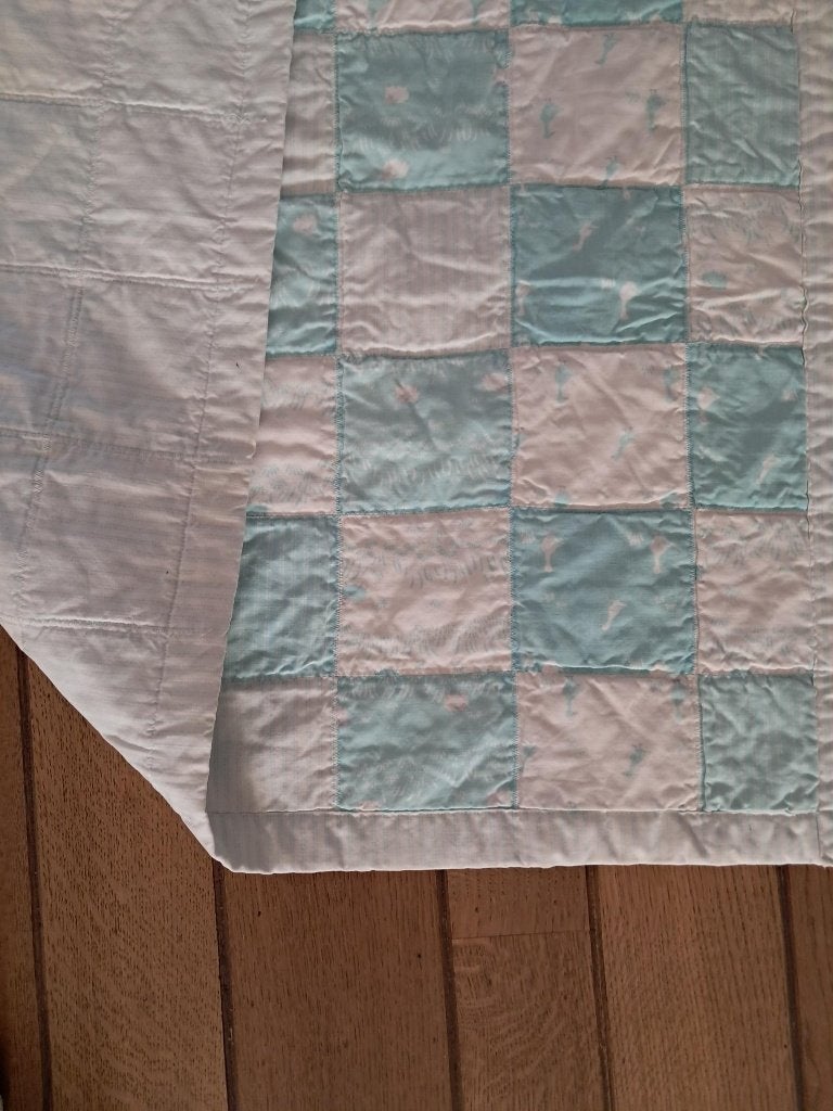 Boxkleed / Speelkleed 100x90 cm Kleur : Blauw wit, Ophalen of Verzenden, Zo goed als nieuw, Rechthoekig, Boxkleed