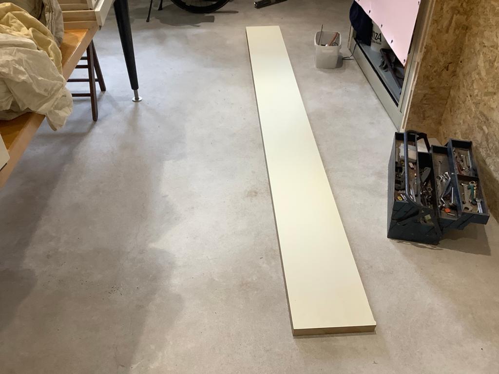 Dikke boekenplank. Reststuk bureaublad 4cm dik,harde toplaag, Doe-het-zelf en Verbouw, Hout en Planken, Ophalen of Verzenden, Eiken