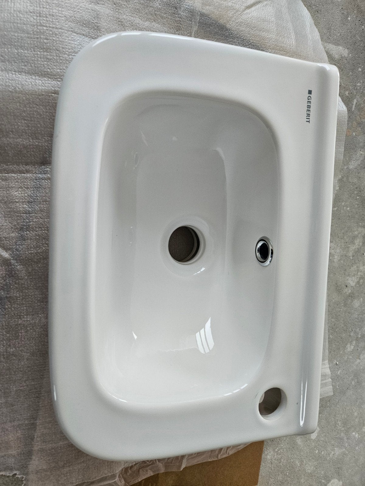 Nieuwe Geberit 300 wastafel/fontein met Grohe Costa L kranen, Ophalen, Nieuw, Chroom, Wastafel