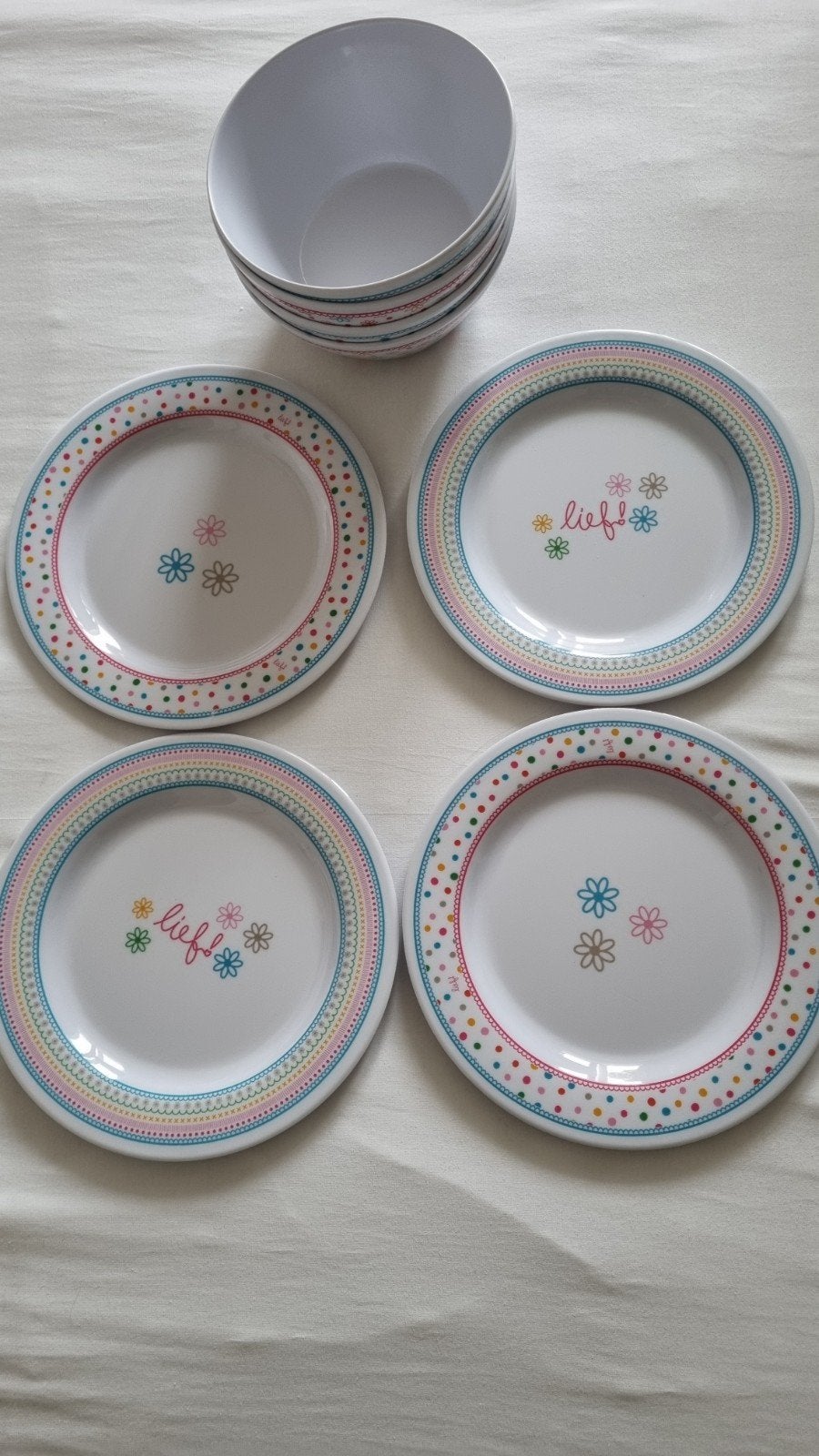 Lief! Melamine Servies Set - Ongebruikt, Huis en Inrichting, Ophalen, Kunststof, Overige merken, Nieuw