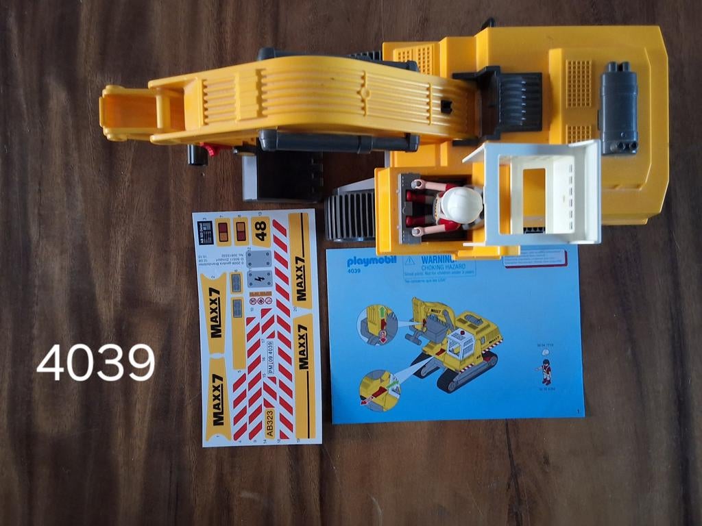 Playmobil Graafmachine 4039 met figuur en instructies, Ophalen of Verzenden, Gebruikt, Complete set