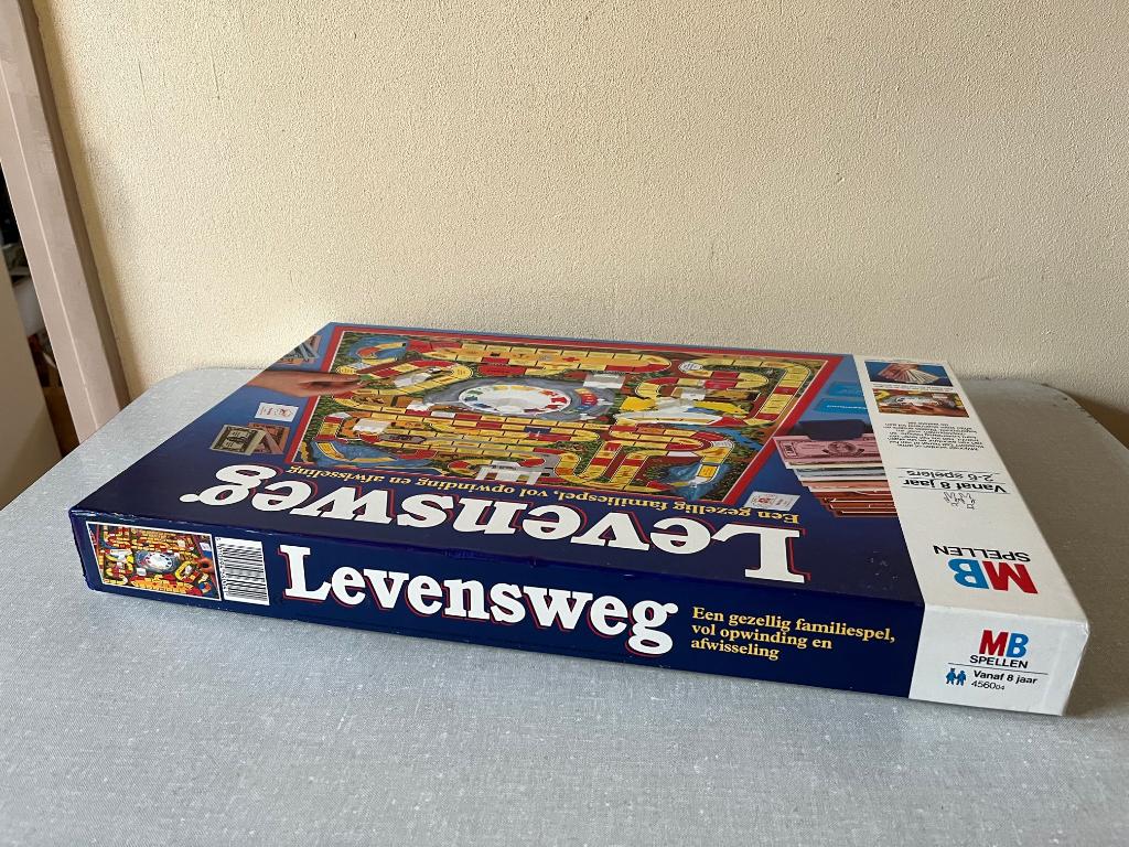 NIEUWSTAAT het LEVENSWEG spel jeugdsentiment COMPLEET, Vijf spelers of meer, Ophalen of Verzenden, Zo goed als nieuw, MB