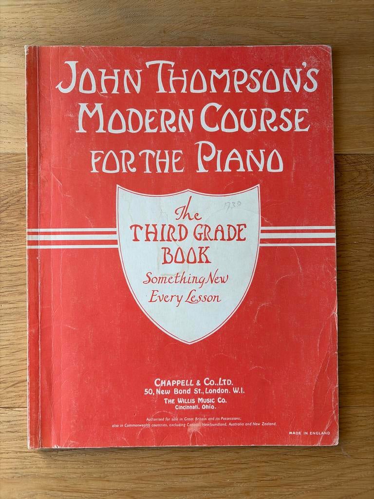 John Thompson Piano Cursus - Derde Graad, Gebruikt, Klassiek, Les of Cursus, Ophalen of Verzenden
