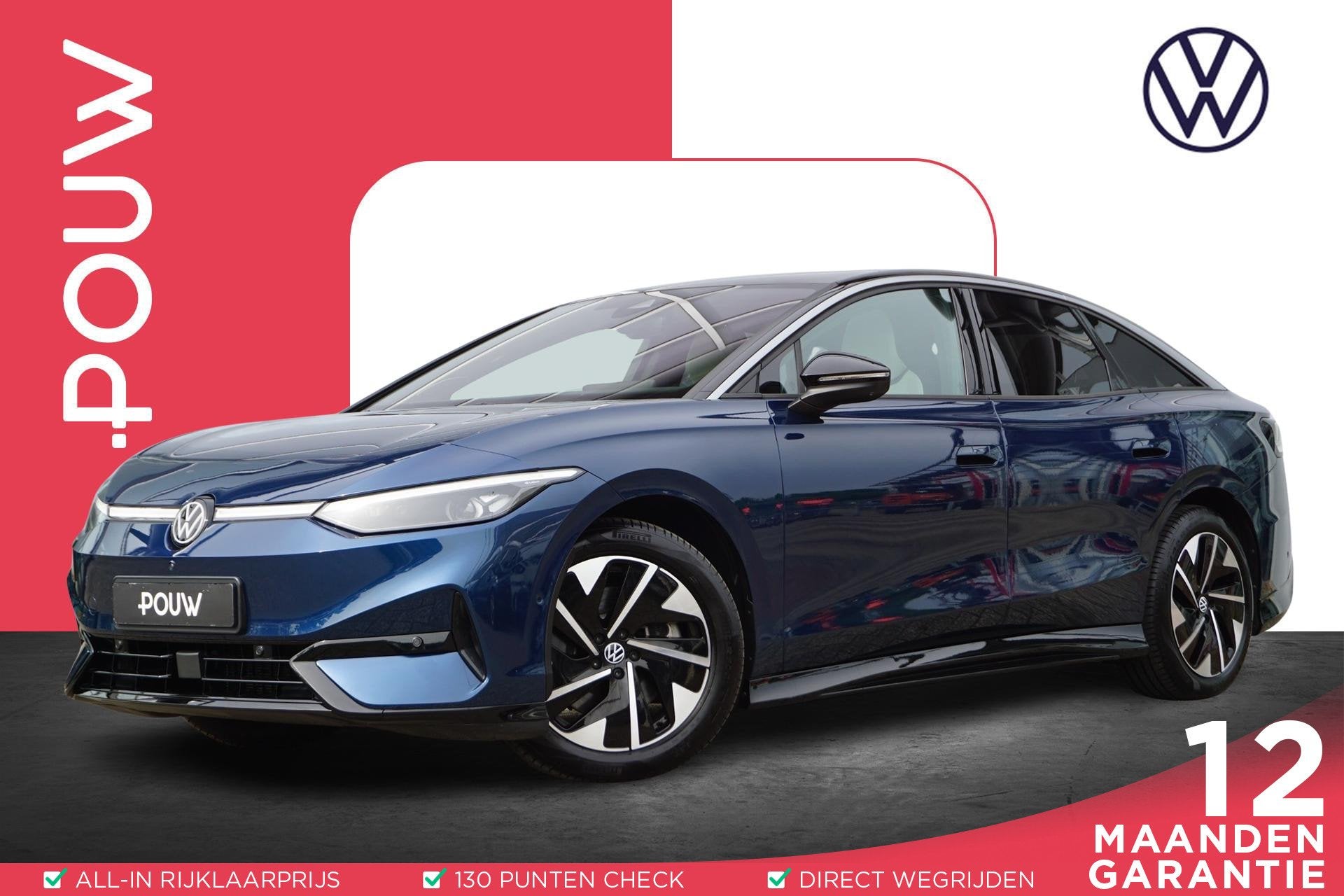Volkswagen ID.7 286pk Pro Business 77 kWh | SoH 97% | Panora, Automaat, 12 maanden, Achterwielaandrijving, Gebruikt