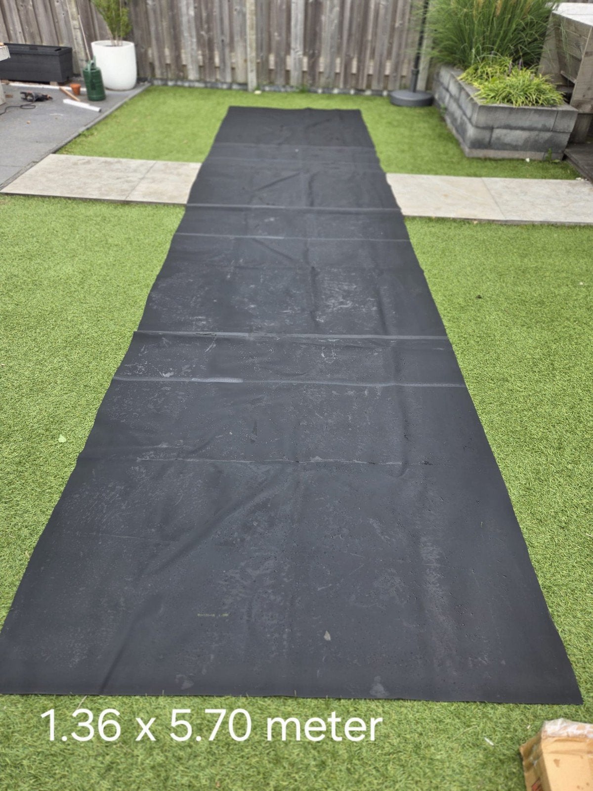 EPDM dakbedekking 1.36 x 5.70 meter, Doe-het-zelf en Verbouw, Ophalen, Kunststof, Gebruikt, Zwart