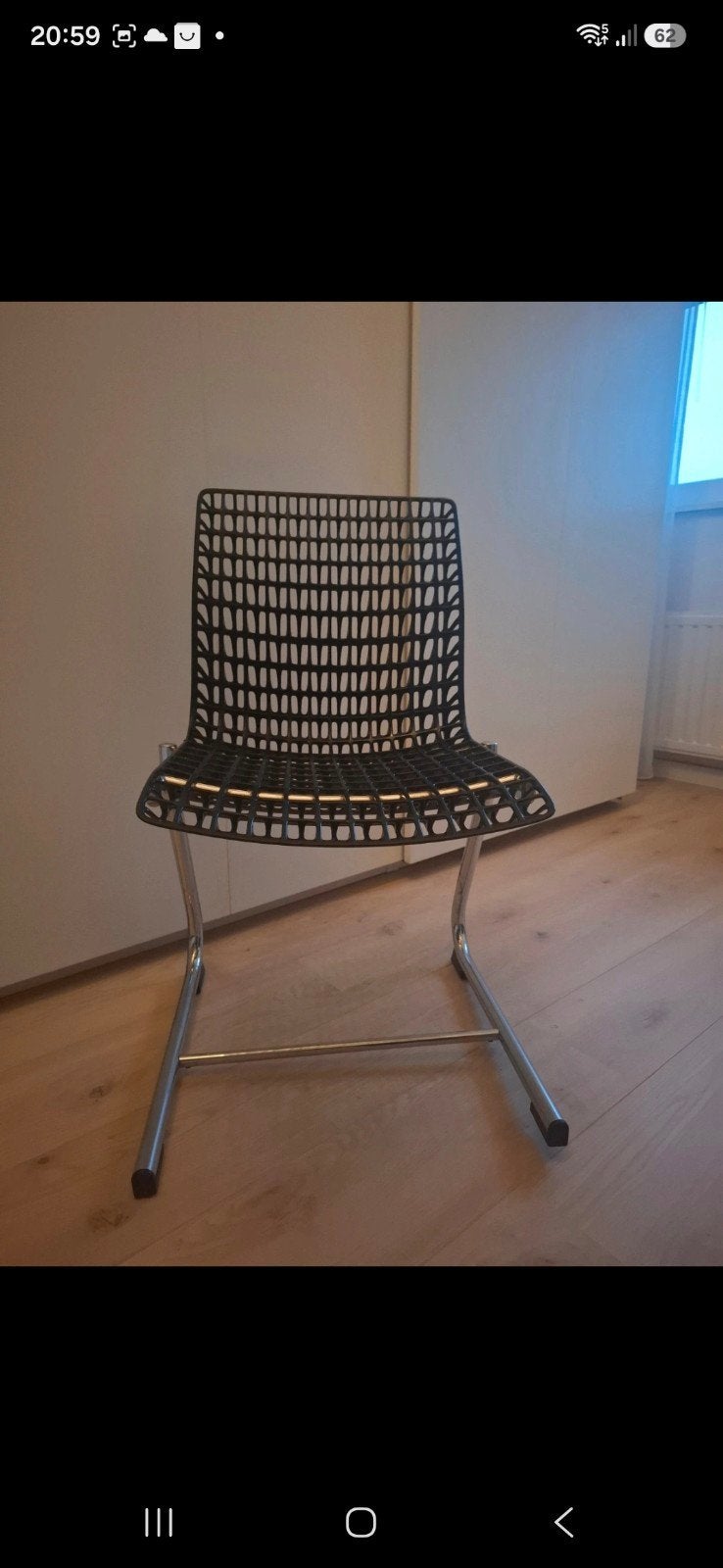 Ton Haas Moire Stoel - Zwart met Chroom Onderstel, Huis en Inrichting, Zwart, Ophalen of Verzenden, Vijf, Zes of meer stoelen