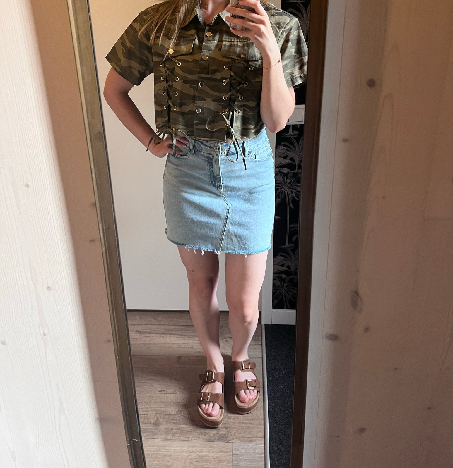 Lichtblauwe denim mini-rok van Redial, maat 38/40 (M), Kleding | Dames, Rokken, Maat 38/40 (M), Nieuw, Boven de knie, Verzenden