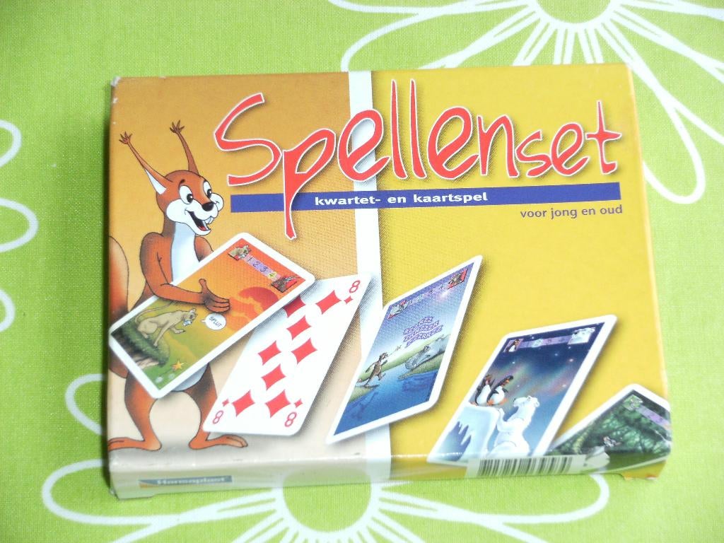 Spellenset: Kwartet en kaartspel, Een of twee spelers, Ophalen of Verzenden, Zo goed als nieuw