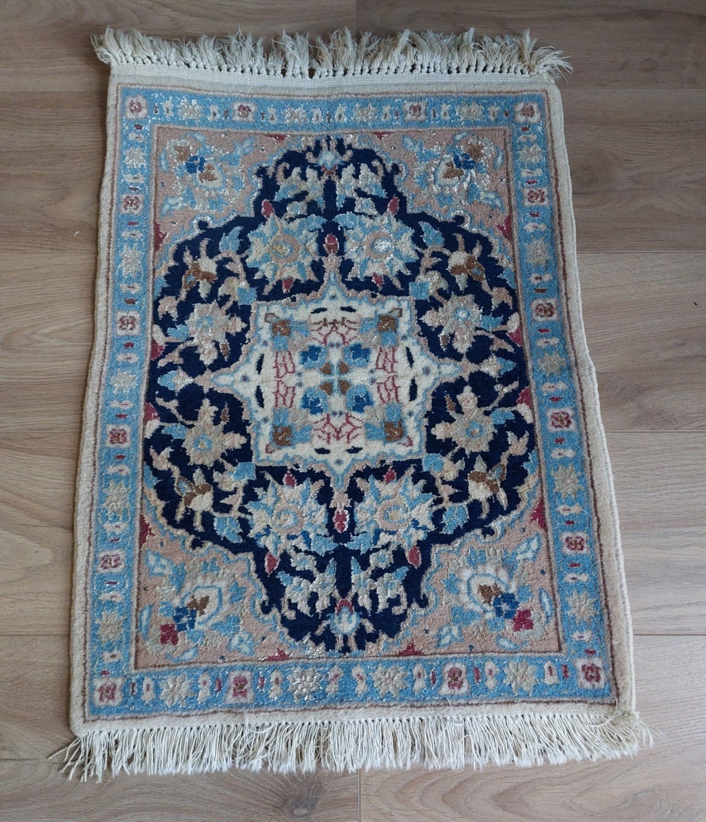 Nain Handgeknoopt Kleedje Tapijtje, Huis en Inrichting, Stoffering | Tapijten en Kleden, 50 tot 100 cm, Perzisch, Rechthoekig