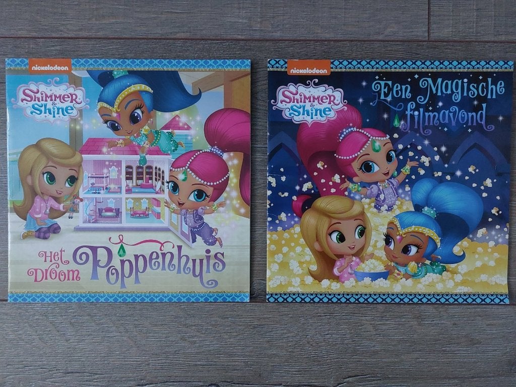 2 shimmer en shine boekjes, Ophalen of Verzenden, Zo goed als nieuw, Fictie algemeen