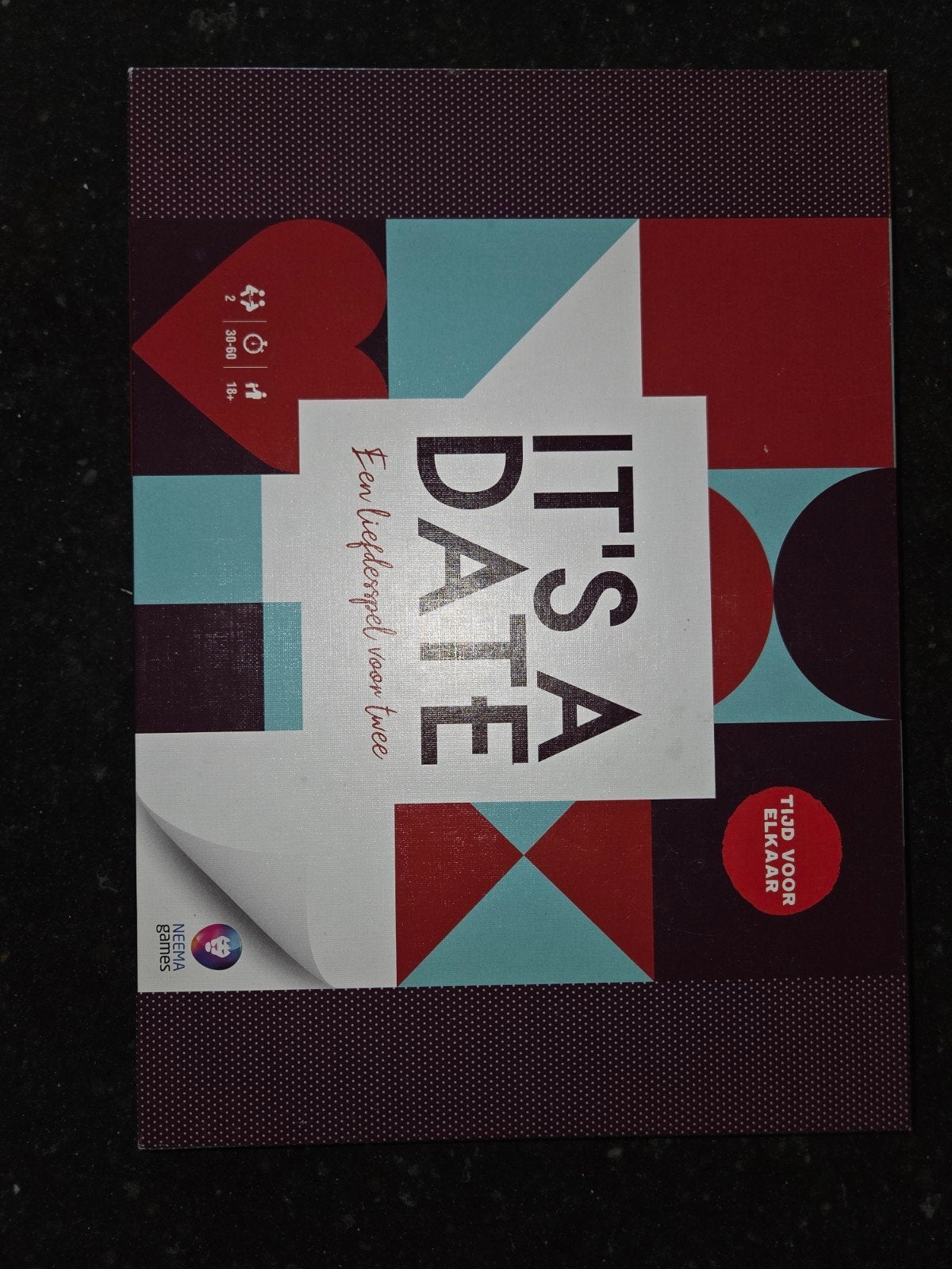 It's een date: Liefdesspel voor inzicht in relatie, Een of twee spelers, Ophalen of Verzenden, Nieuw, Neerma Games