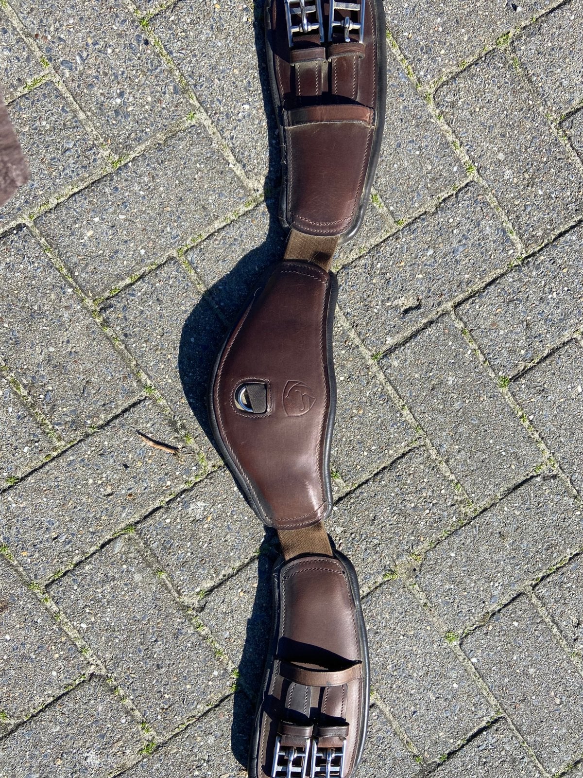 Bruine Edix Crescent dressuursingel, Dieren en Toebehoren, Bruin, Ophalen of Verzenden, Zo goed als nieuw, Singel