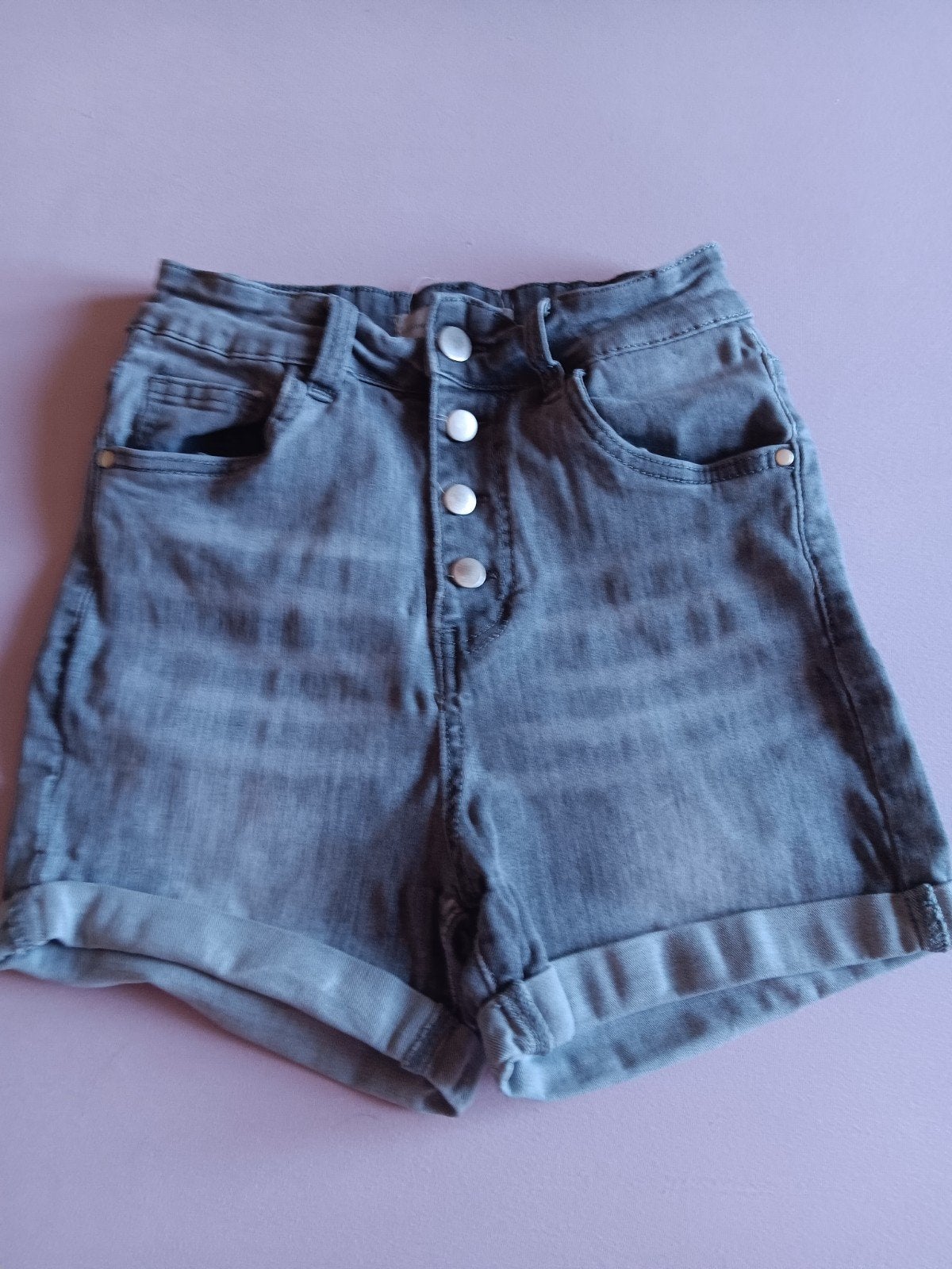 Grijze jeans korte broek mt: S, Kort, Ophalen of Verzenden, Zo goed als nieuw, Maat 34 (XS) of kleiner