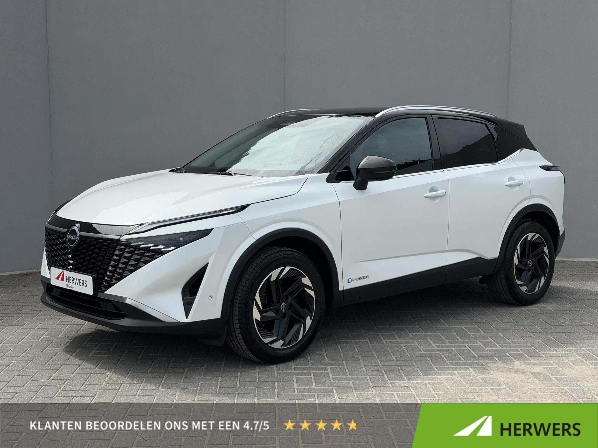 Nissan Qashqai 1.5 e-Power N-Connecta / Facelift / Navigatie, Auto's, Gebruikt, 2 kWh, Wit, Bedrijf