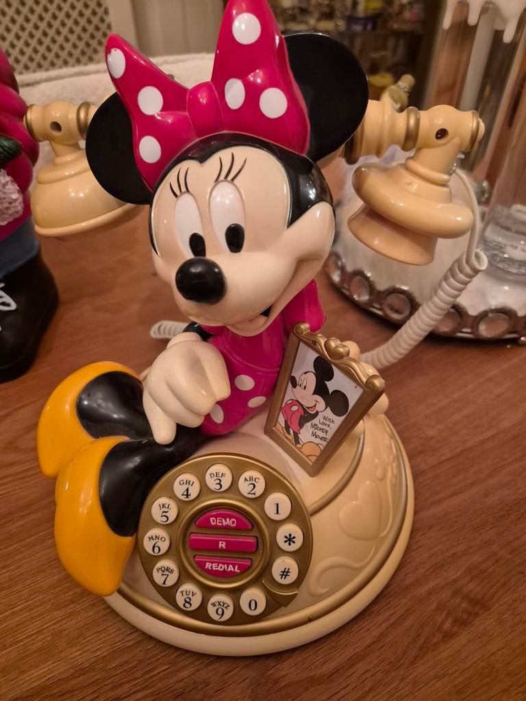 Vintage Disney Minnie Mouse Telefoon, Verzamelen, Disney, Ophalen of Verzenden, Mickey Mouse, Gebruikt, Overige typen