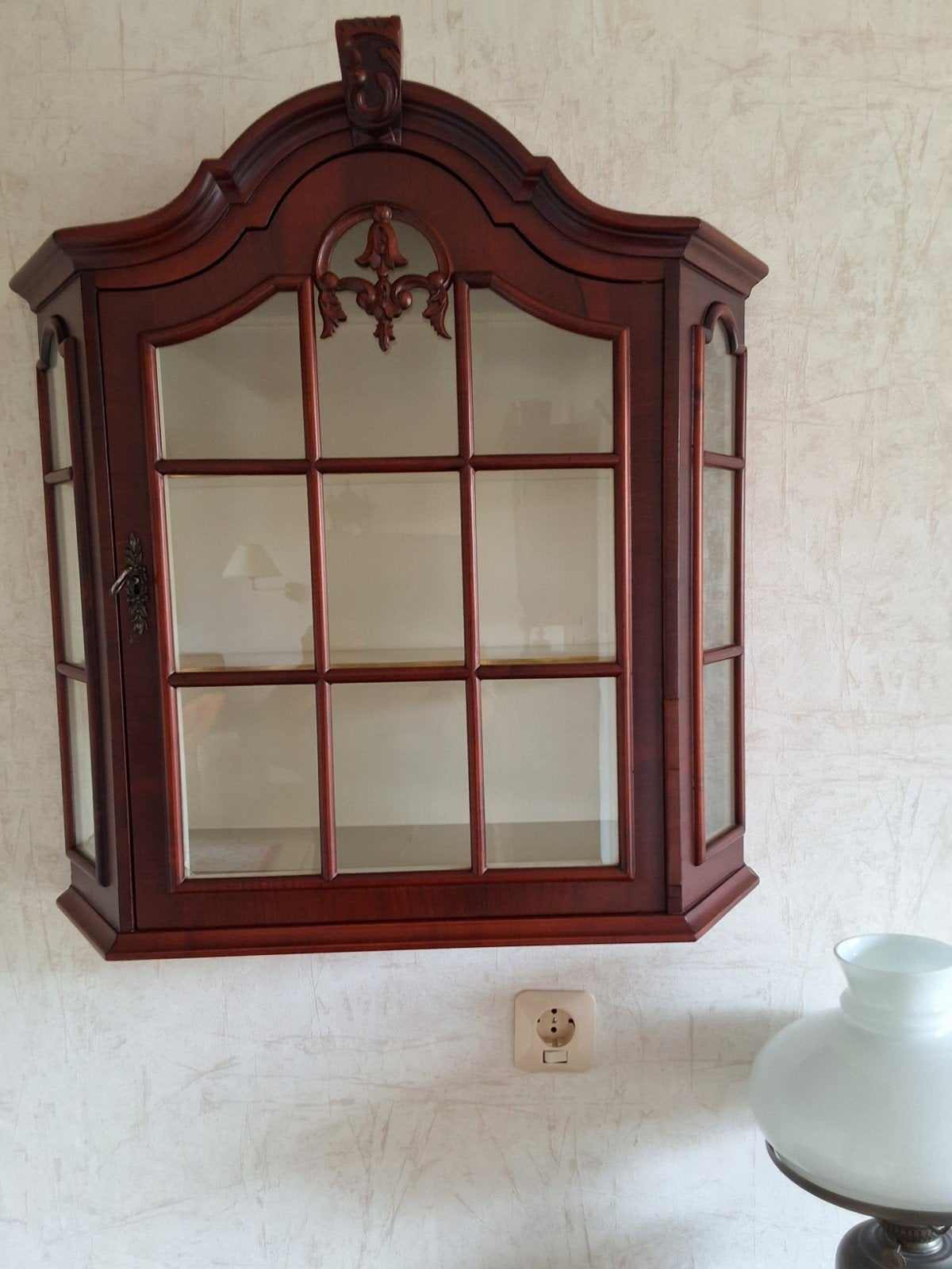 hangkast/wandkasten  mahonie hout, Ophalen, 50 tot 100 cm, Zo goed als nieuw, Minder dan 100 cm