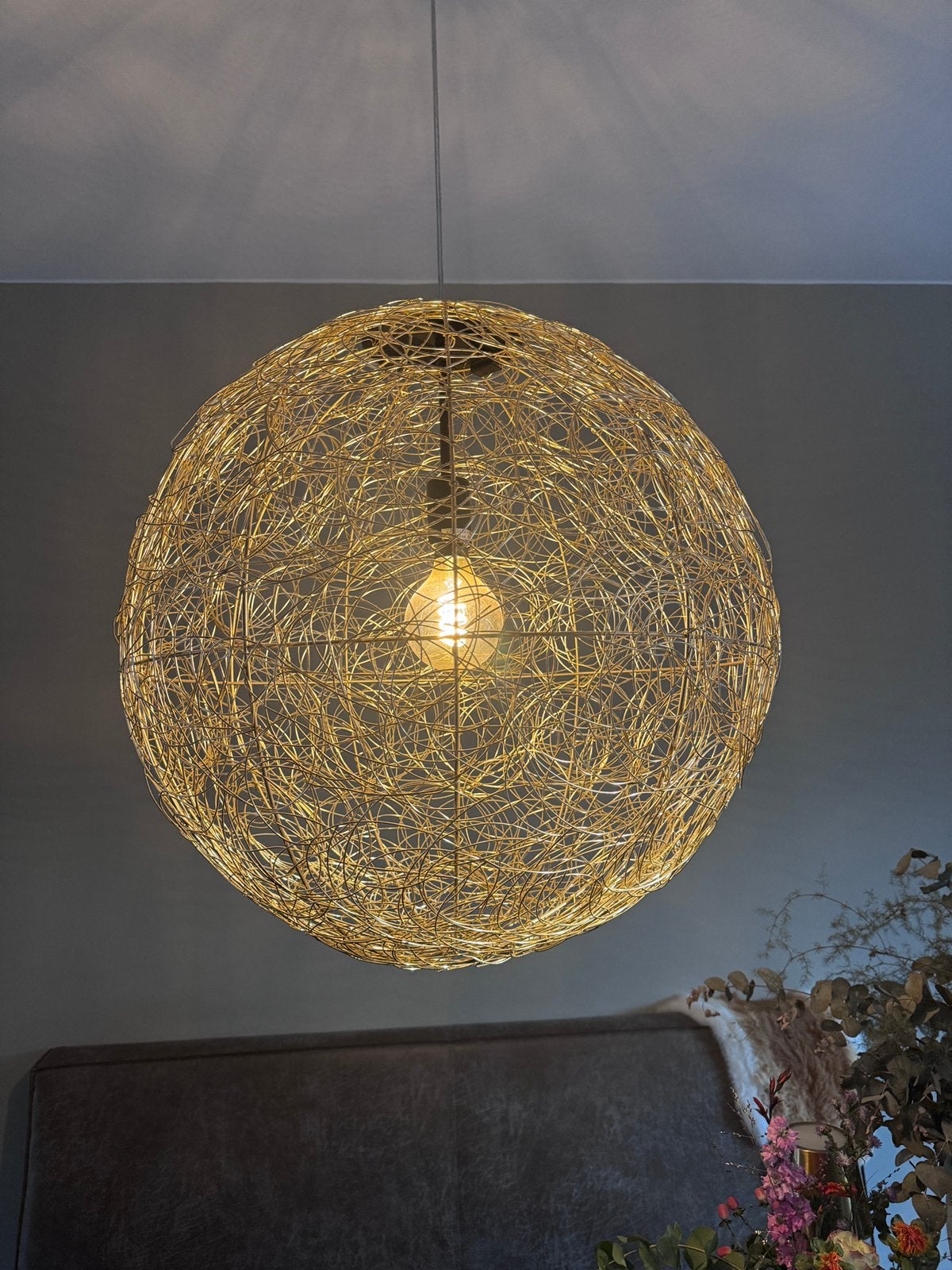 Coco Maison gouden draadlamp, Ophalen, Hanglamp, E27 (groot), Zo goed als nieuw