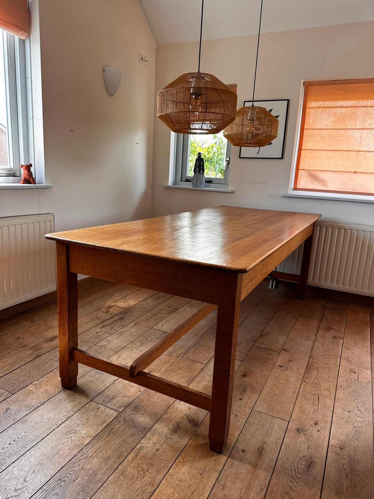 Hollands Eiken Eettafel, Huis en Inrichting, Tafels | Eettafels, Ophalen, Eikenhout, 200 cm of meer, 50 tot 100 cm