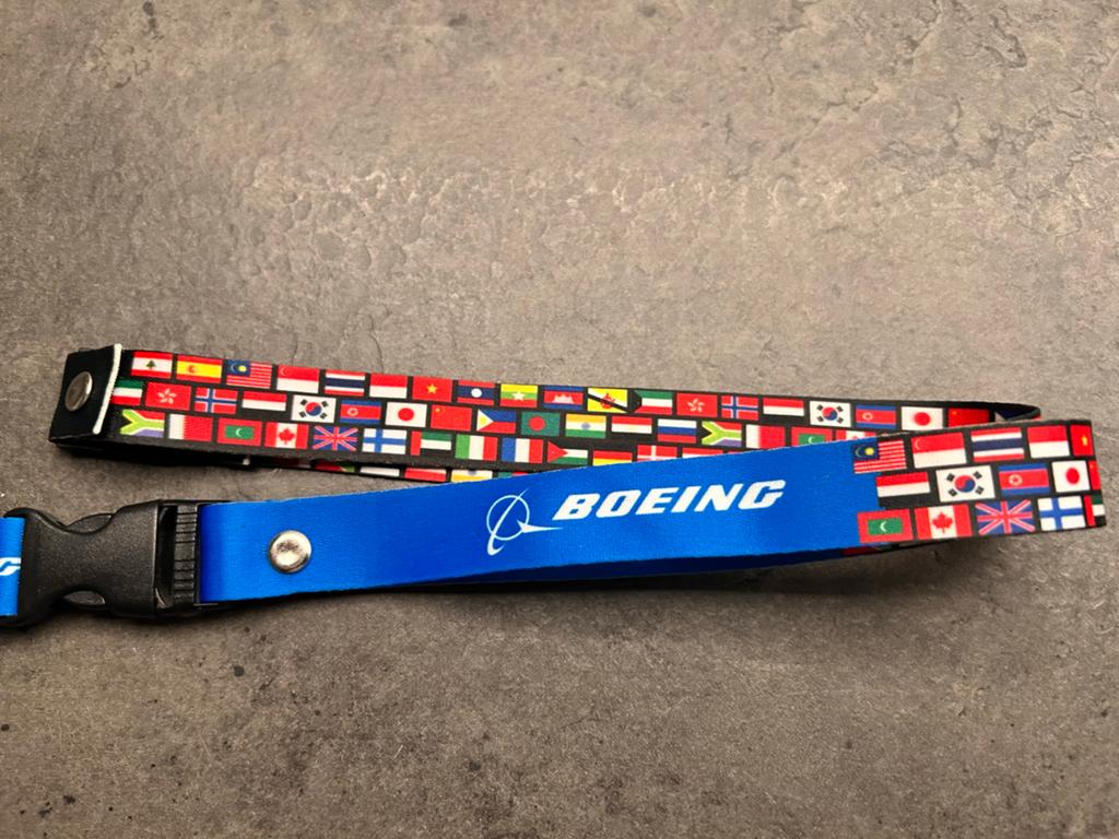 Boeing Wereldwijde Vlag Keycord - Piloot & Cabinepersoneel, Ophalen of Verzenden, Nieuw, Auto's