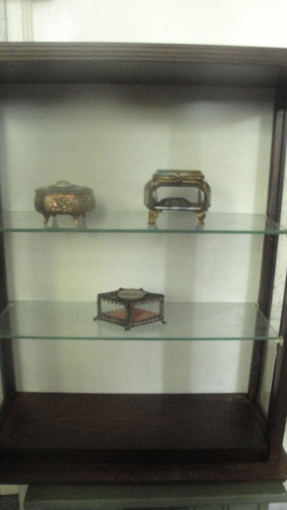 vitrine wandkastje, Antiek en Kunst, Ophalen of Verzenden