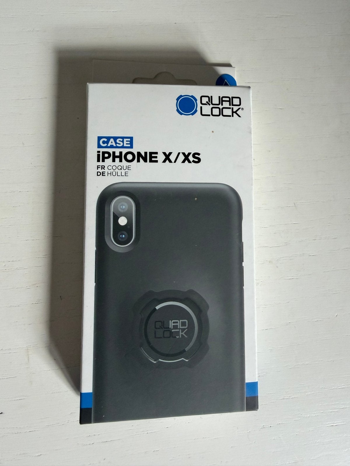 Quad Lock telefoonhoesje voor iPhone X/XS, Kunststof, Zwart, Quad Lock, Nieuw