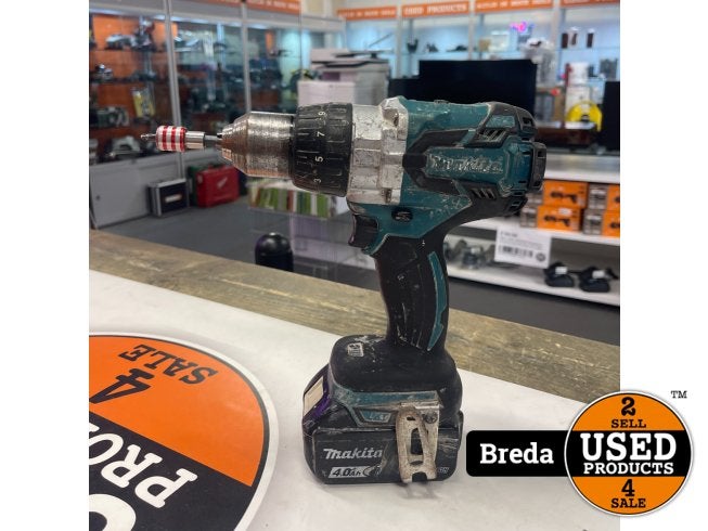 Makita DHP481 Incl 4.0Ah Accu, Makita, Zo goed als nieuw, Support@makita.com, Makita Corporation, 3-11-8, Sumiyoshi-cho, 
Anjo, Aichi 446-8502
Japan