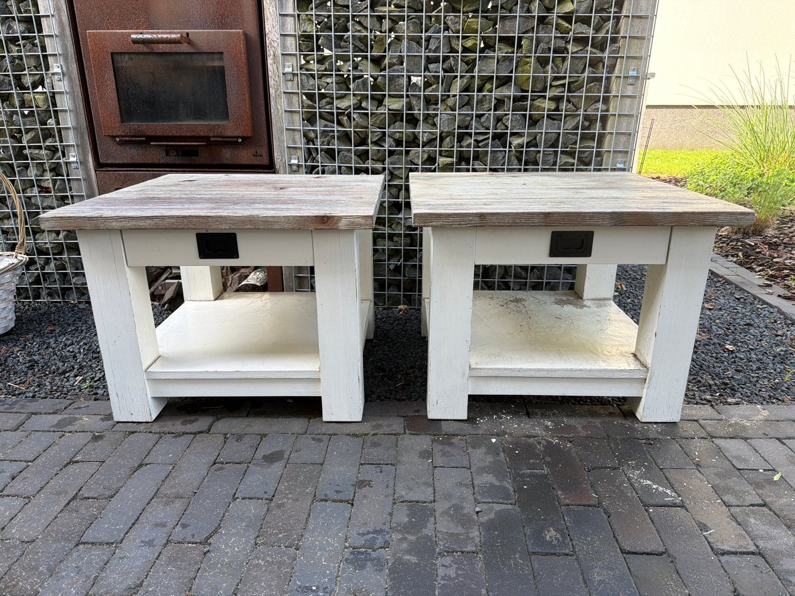 Twee salontafels 60x60 opknapper, gratis af te halen, Huis en Inrichting, Tafels | Salontafels, Ophalen, Gebruikt, Vierkant, 50 tot 100 cm