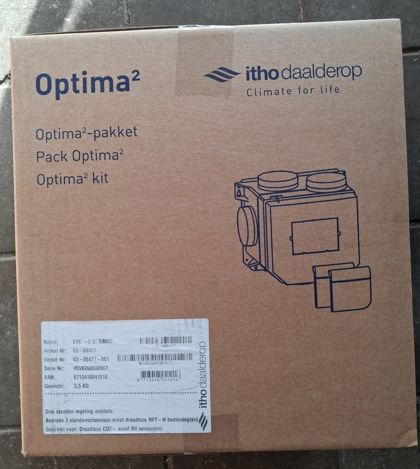 Itho Daalderop Optima2-pakket - Nieuw in doos, Ophalen, Nieuw
