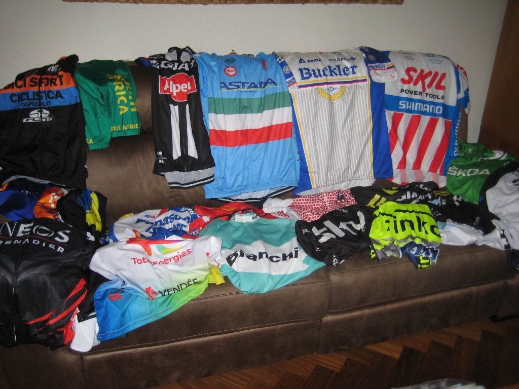 collectie wielerkleding PRO teams (zie 24 foto's) deel 1, Ophalen of Verzenden, Gebruikt, Kleding
