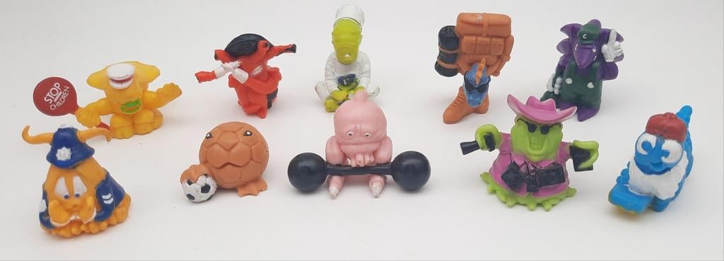 P.E.T. Aliens figuurtjes 10 verschillende, Verzamelen, Poppetjes en Figuurtjes, Zo goed als nieuw, Ophalen of Verzenden