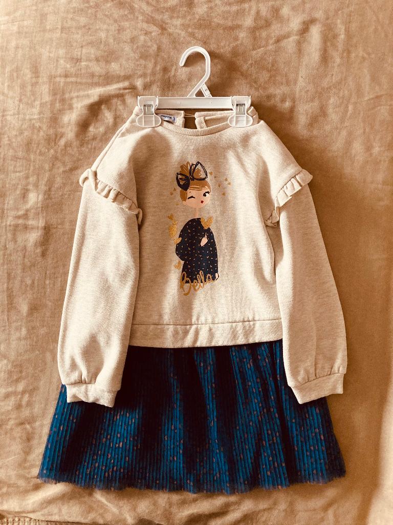 Mayoral trui meisje Bella print, Kinderen en Baby's, Kinderkleding | Maat 128, Trui of Vest, Zo goed als nieuw, Bella, Verzenden
