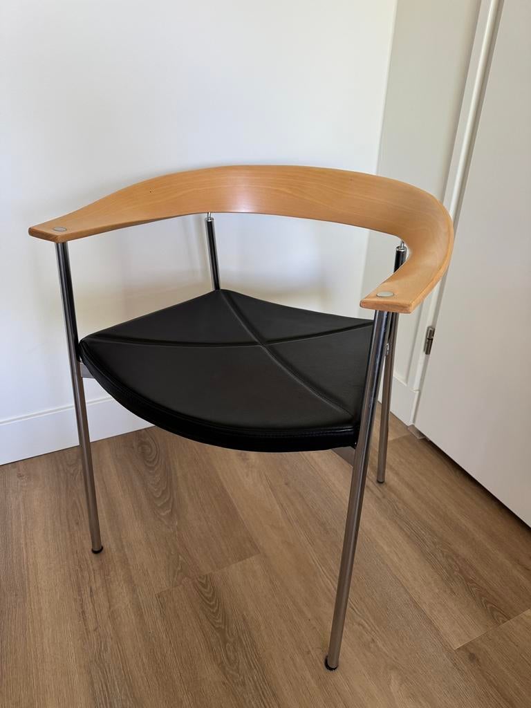 4  Paustian Asap chair Designed by Foersom &Hiort-Lorenzen, Huis en Inrichting, Stoelen, Ophalen, Gebruikt, Bruin, Vier
