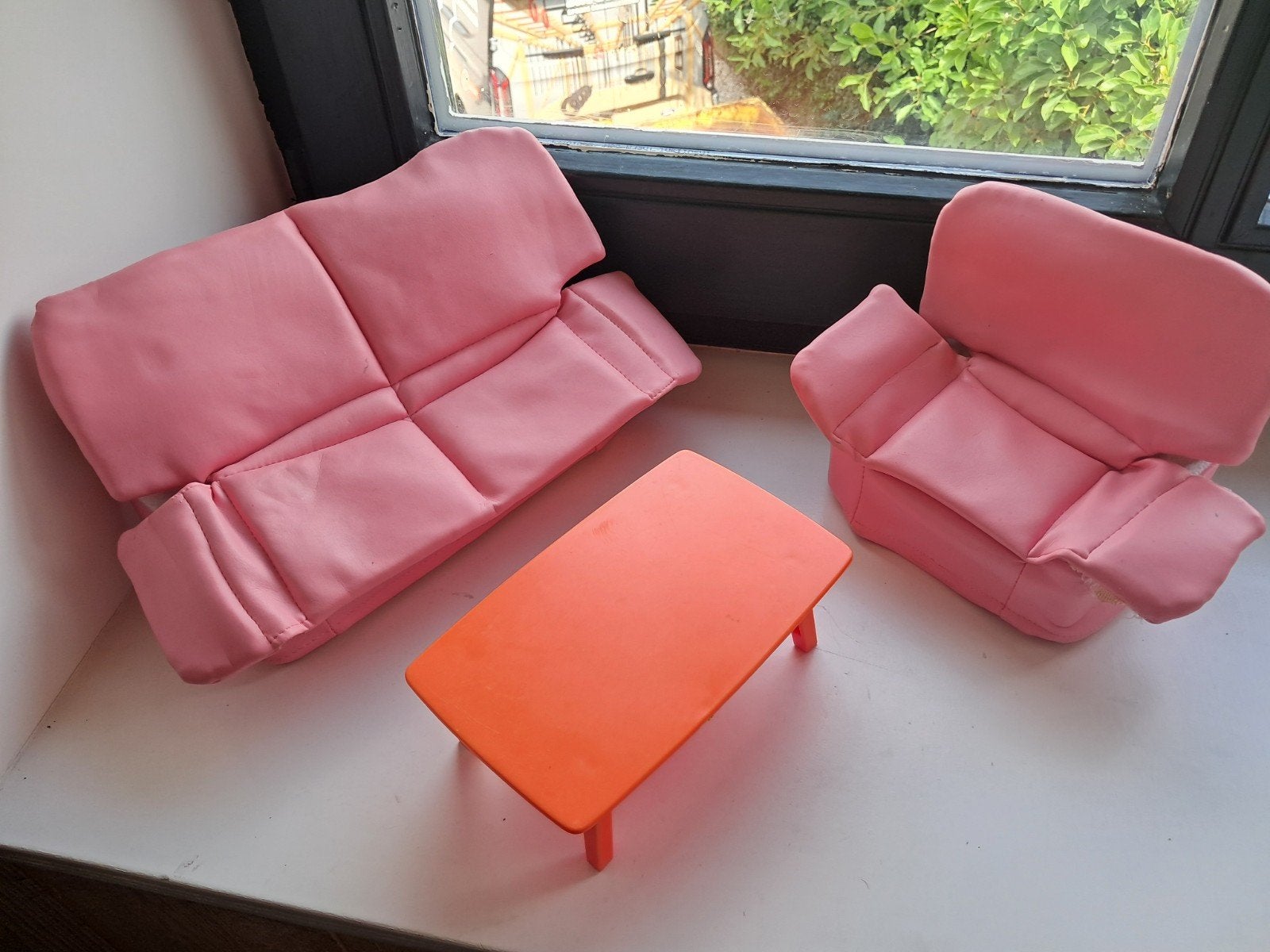 Barbie vintage bankstel jaren '80, Verzamelen, Ophalen of Verzenden, Gebruikt, Poppenhuis