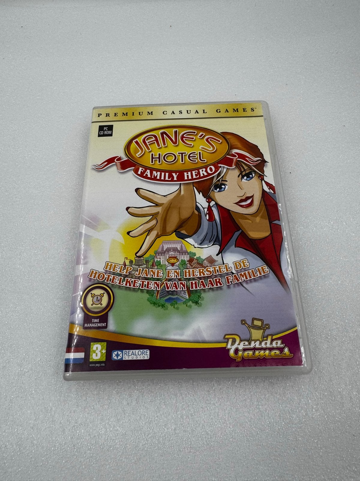 Jane's Hotel Family Hero PC CD-ROM - Help Jane!, 1 speler, Ophalen of Verzenden, Zo goed als nieuw, Vanaf 3 jaar