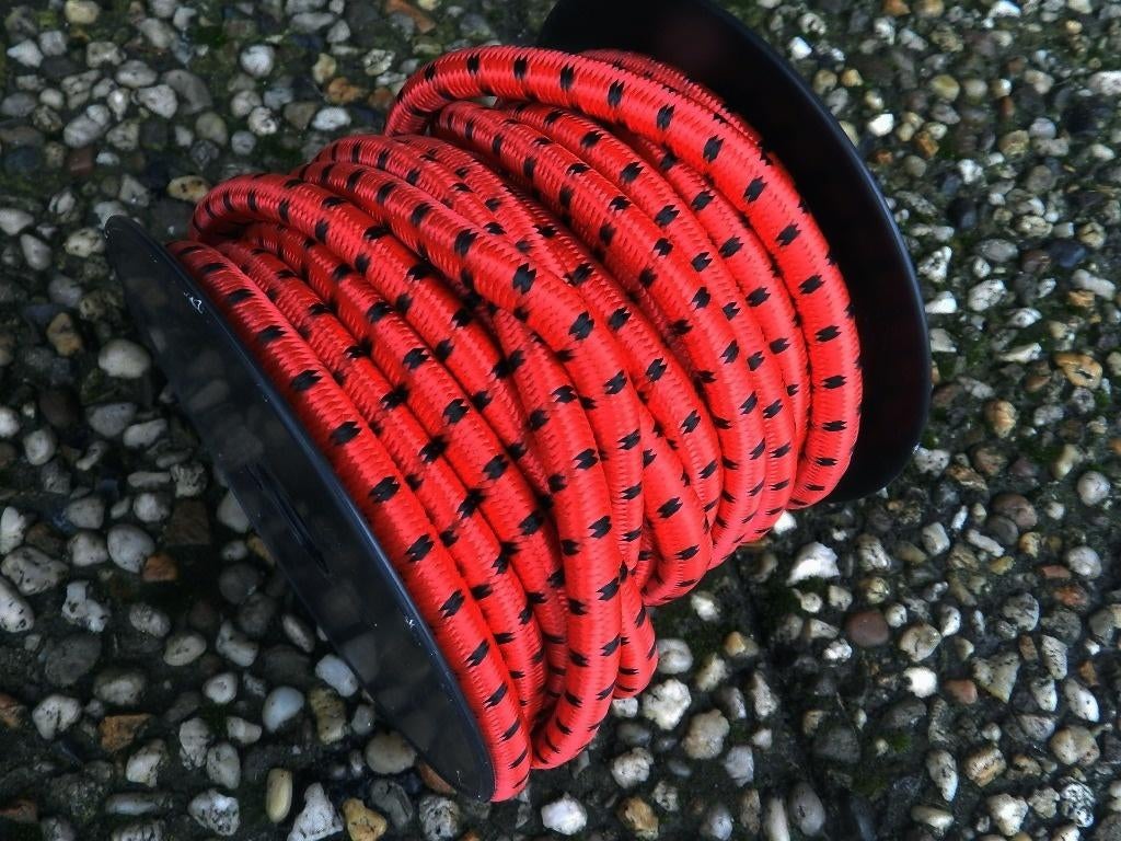 ELASTIEK 10mm haspels a 15mtr rood, Ophalen, Nieuw
