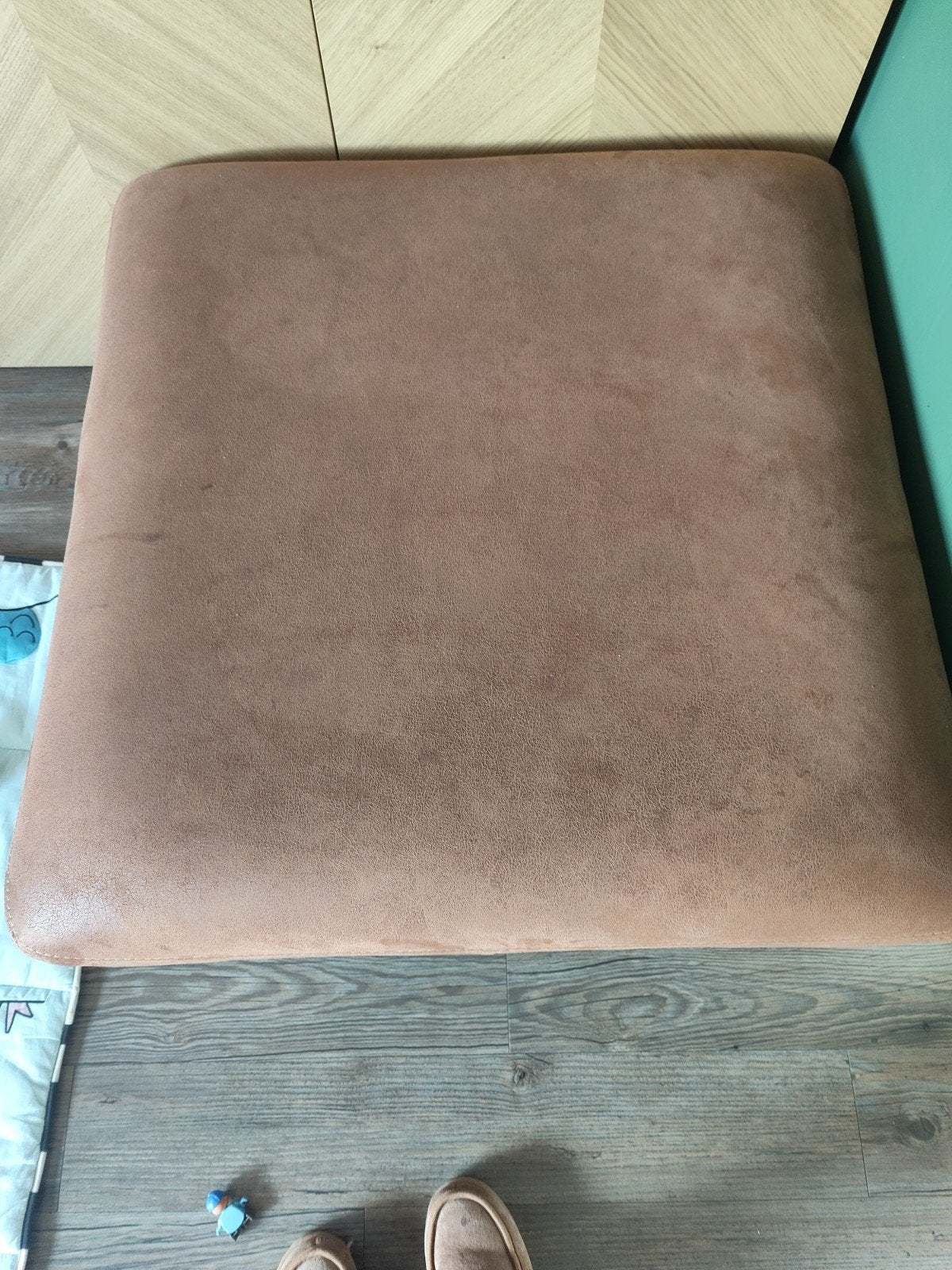 Bruine hocker / voetenbank, Ophalen, Gebruikt, Modern, Industrieel, Metaal
