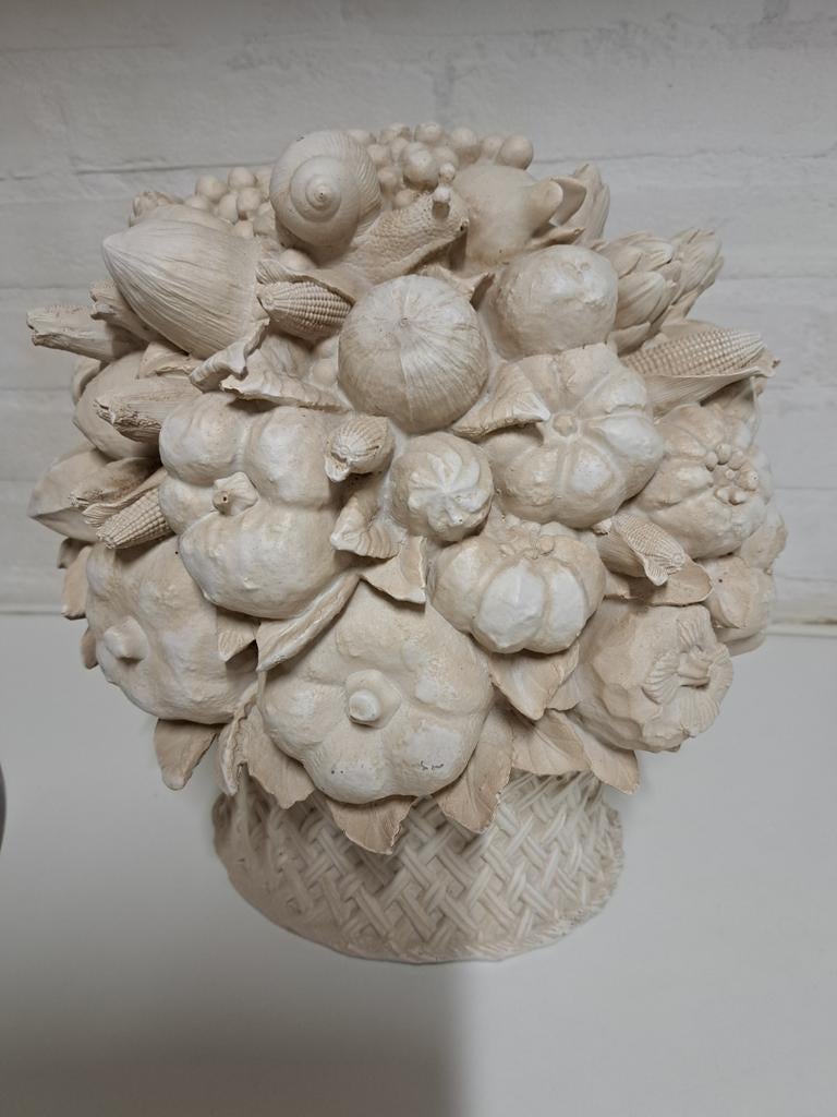 Mooie Decoratieve Oogstmand.Handbeschilderd  (polyresin), Ophalen, Nieuw