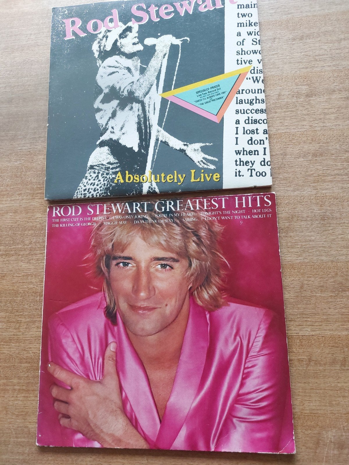 Rod Stewart - Absolutely Live & Greatest Hits LP's, Cd's en Dvd's, Vinyl | Pop, Gebruikt, Dubbel-LP, 1980 - 1989, 12 inch, Ophalen of Verzenden