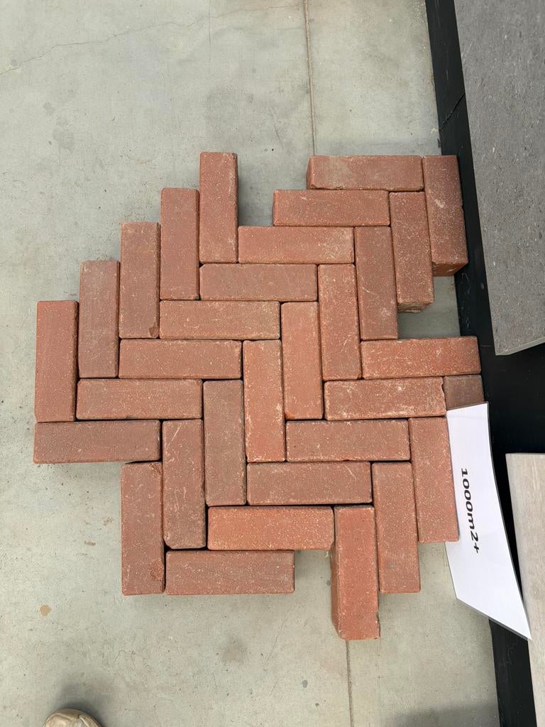 Oud Gebakken Dikformaat 19x8x6,2cm, Tuin en Terras, Tegels en Klinkers, Gebruikt, Keramiek, Klinkers, Ophalen of Verzenden