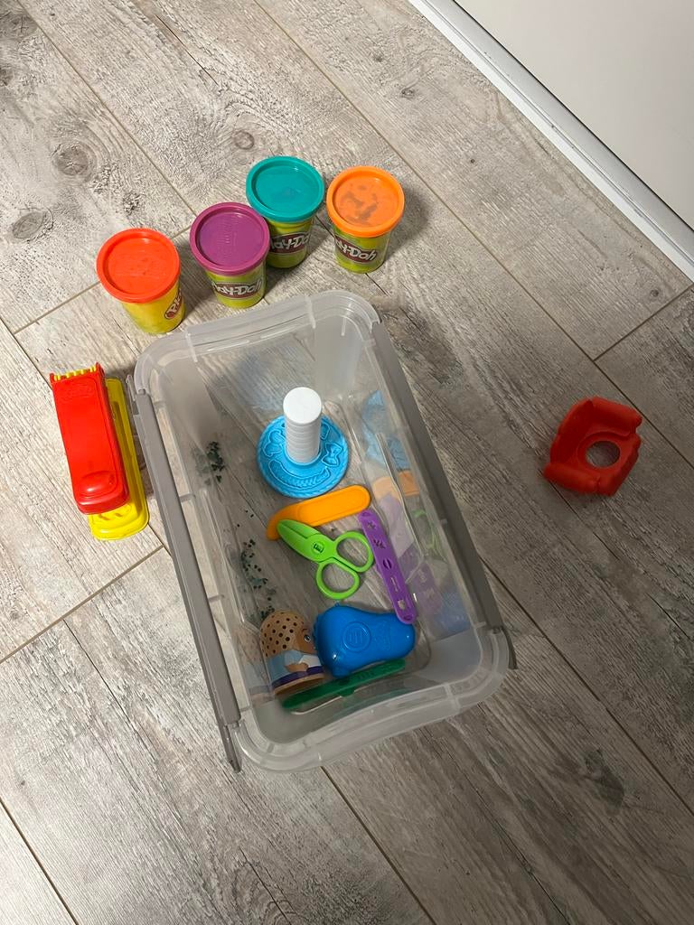 Play-Doh Klei Set met Accessoires en Opbergbox, Ophalen, Gebruikt, Knutselen