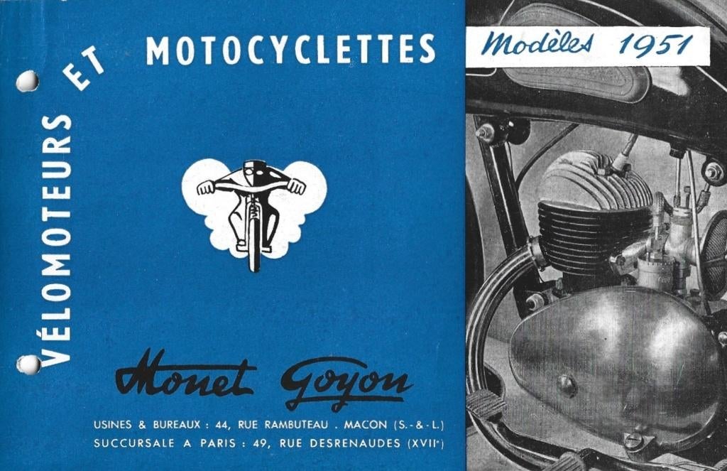 Monet et Goyon motor folder 1951 (8039z), Motoren, Verzenden, Overige merken
