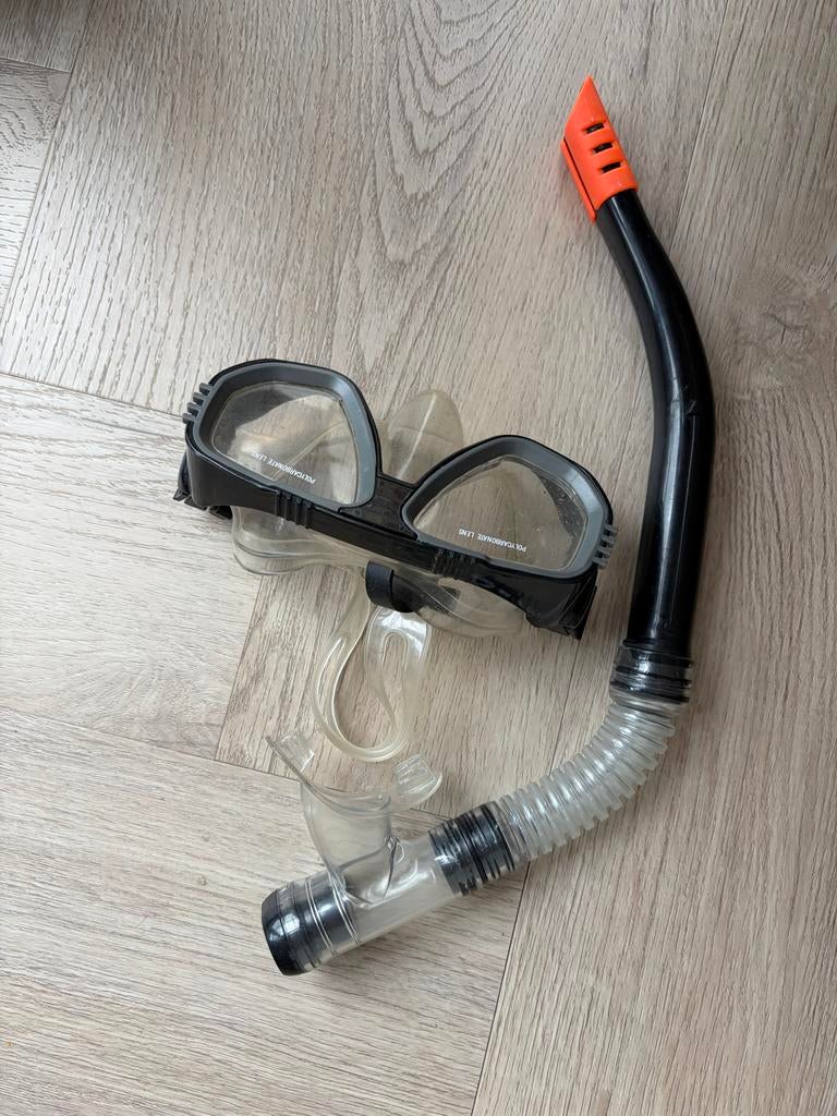 Snorkelset: Duikbril en Snorkel, Watersport en Boten, Snorkelen, Ophalen of Verzenden, Gebruikt, Snorkelset