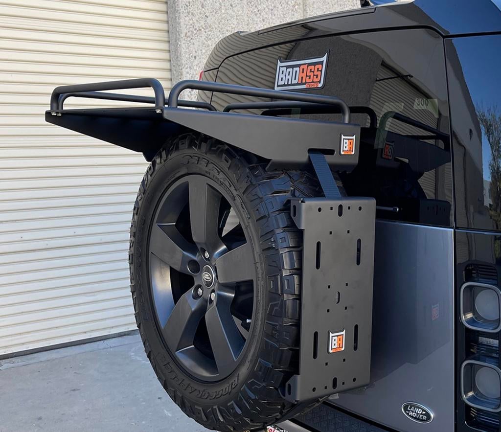 BADASS TENTS Rear Tire Top Rack & Side Mounting Plate, Ophalen, Zo goed als nieuw