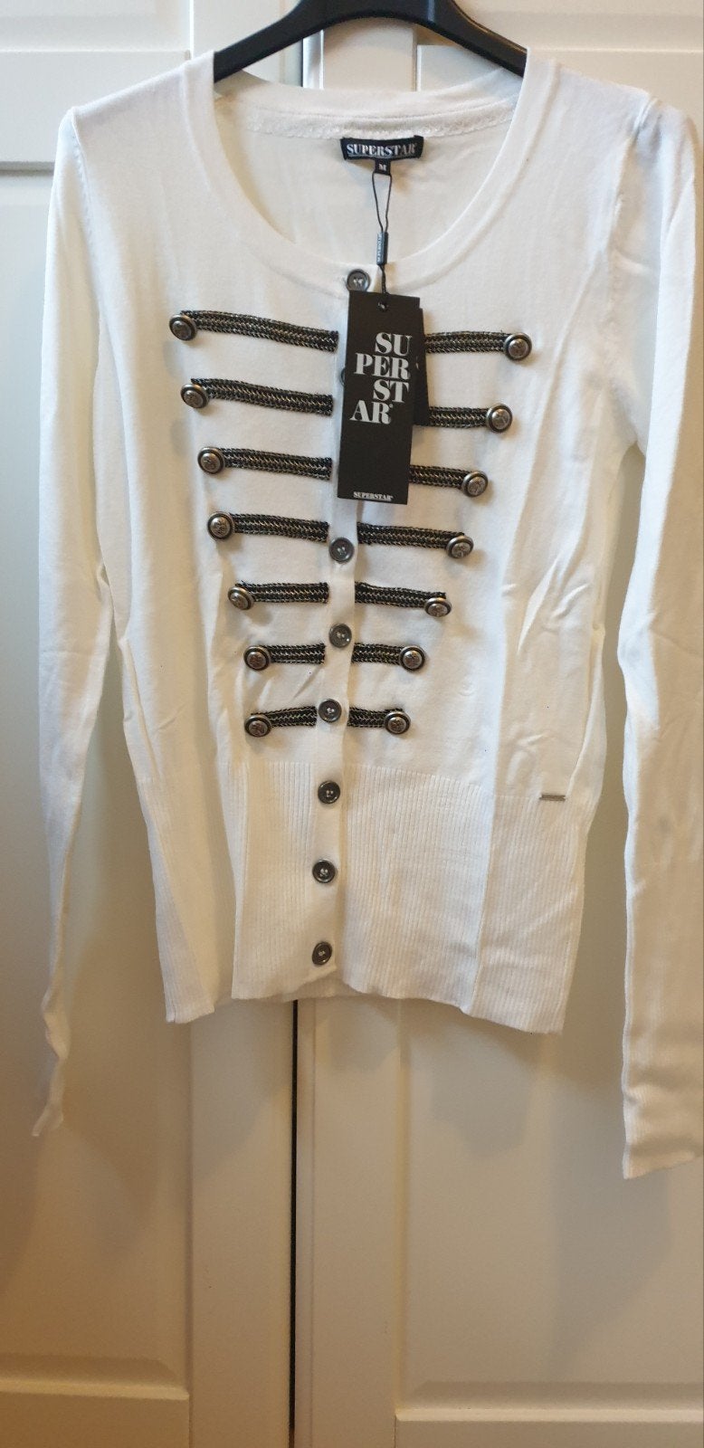 NIEUW Superstar Demi Drummer Vest Wit Maat M, Maat 38/40 (M), Verzenden, Wit, Nieuw